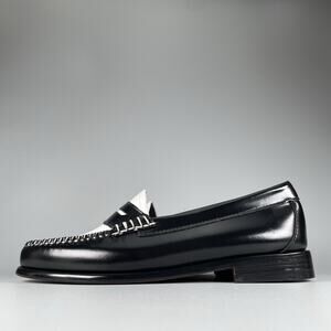 G.H. Bass Weejuns Whitney Women’s Size 7.5 M Black White Slip On Penny Loafers